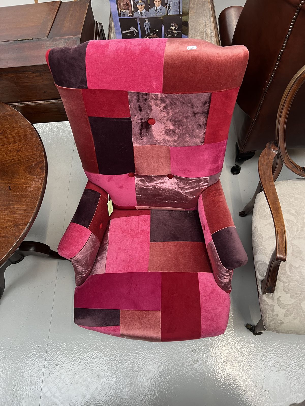 Multi Coloured Fabric Nursing Chair