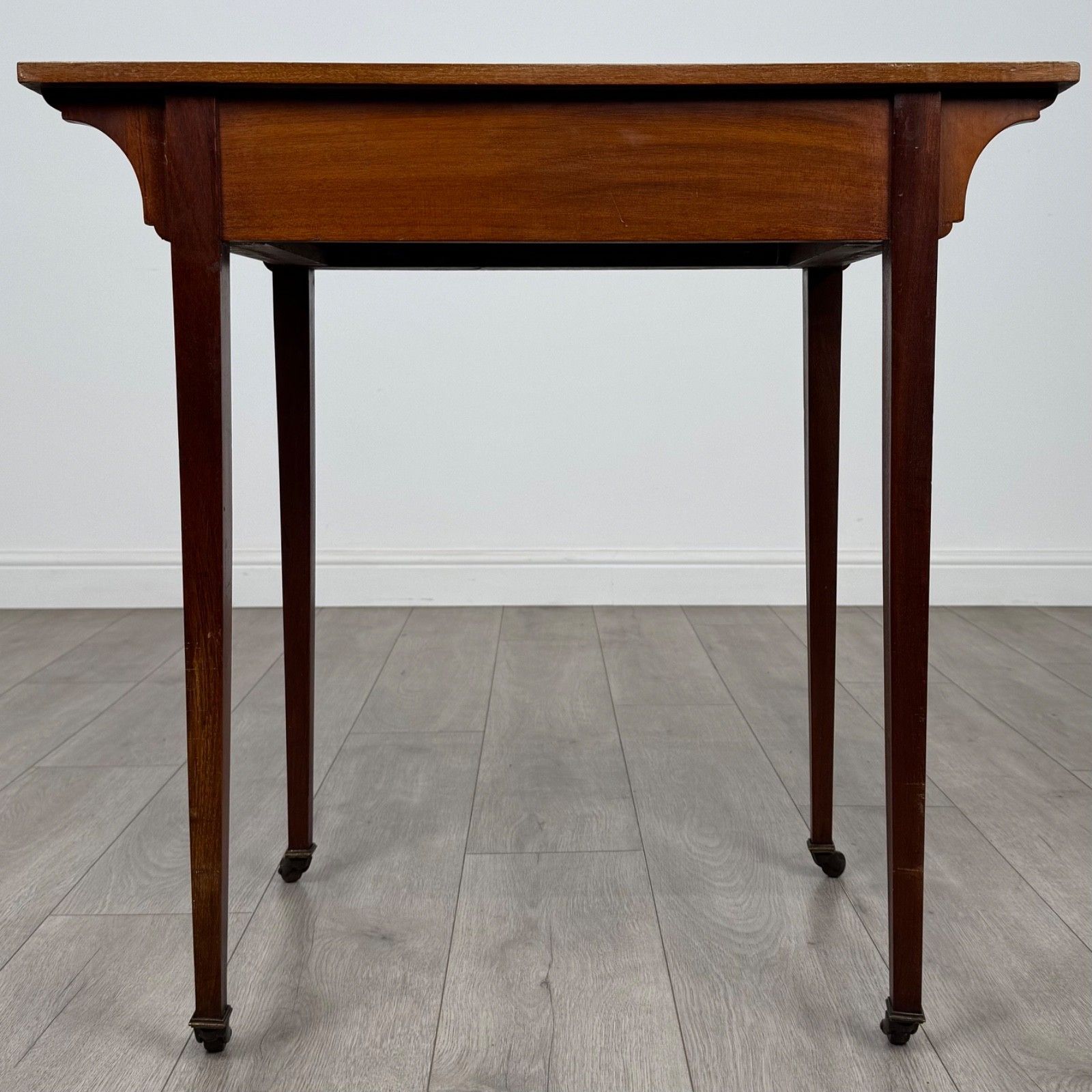 Antique 20th Century Cross Banded Writing Table In Mahogany photo 425.0