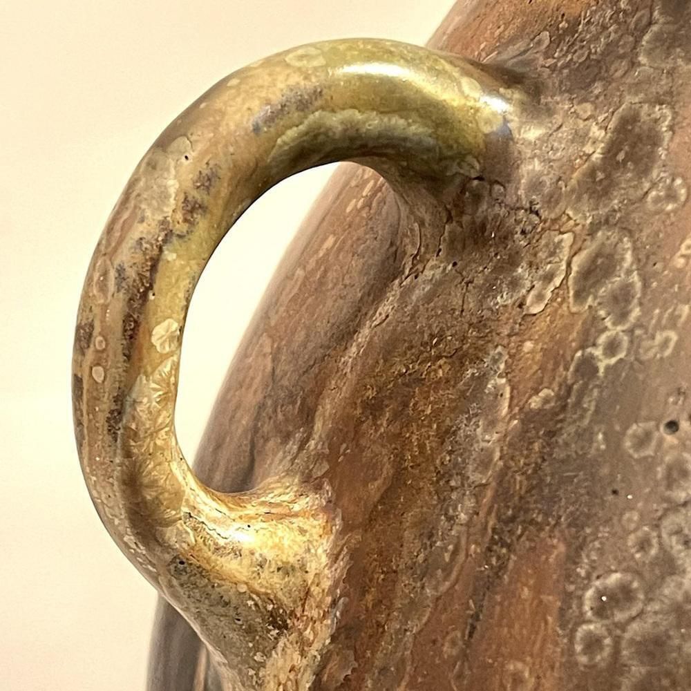 Vintage Art Nouveau Colocynth Vaas Met Drie Handvatten Van Roger Guerin, 1920 photo Woonaccessoires