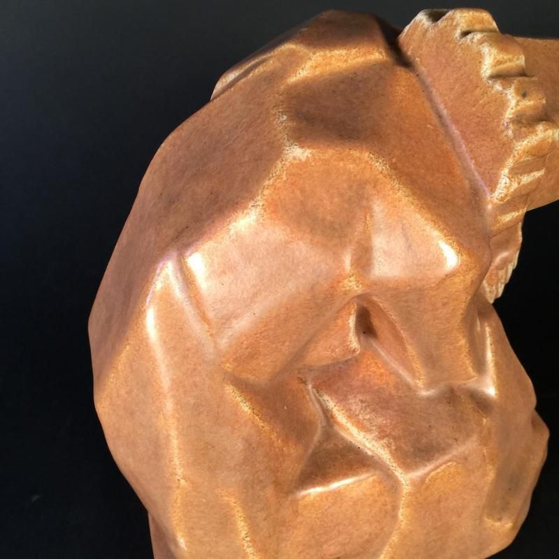 Art Deco Cubist Woman Sculpture By Angelo Hecq & Roger Guerin, 1925 photo 1549.0
