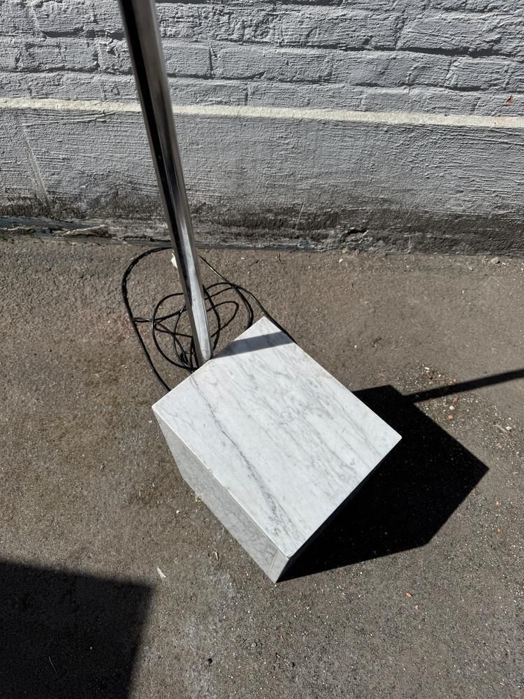 Italian Arc Floor Lamp With Marble Base, 1970s photo buy