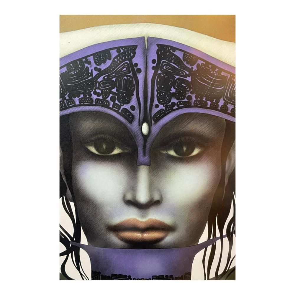 Jef Van Tuerenhout, Face Of A Woman Artist's, Silkscreen Proof, Jaren 1970 photo Kunst