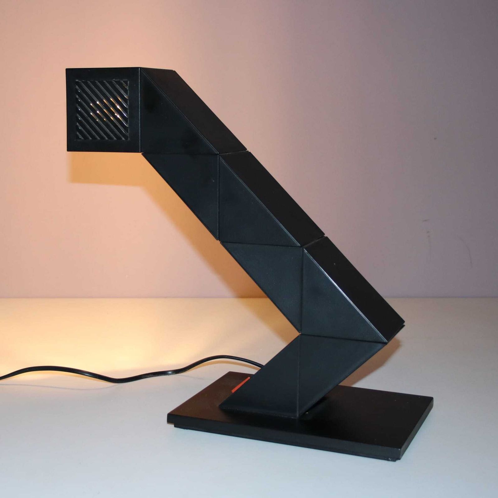 photo for sale 1980s “Zig Zag” Desk Lamp By Shui L. D. Chan For New Horizons, Hong Kong