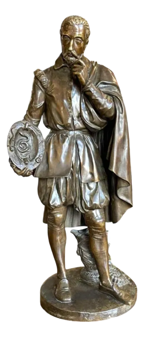 Jean Jacques Feuchère, Bernard Palissy Ceramist, Bronze Sculpture, 1844