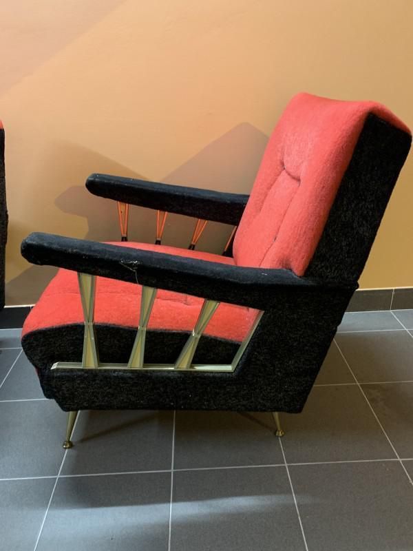Set Vintage Italiaanse Club Fauteuils, Jaren 1950 photo furniture