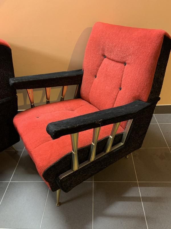 Set Vintage Italiaanse Club Fauteuils, Jaren 1950 photo for sale