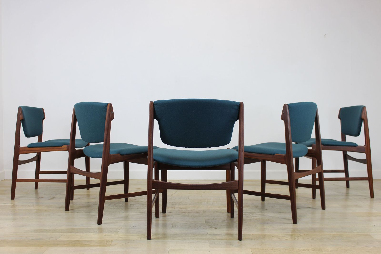 Furniture Rare Set Of 6 G Plan Danish Design Chairs By Ib Kofod Larsen photo