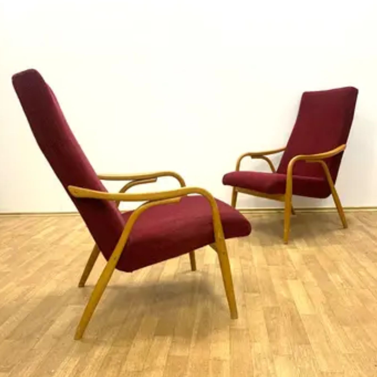 Retro Ton Armchairs By A. šuman, 1960s Czechoslovakia | Expo 58 Awarded photo for sale