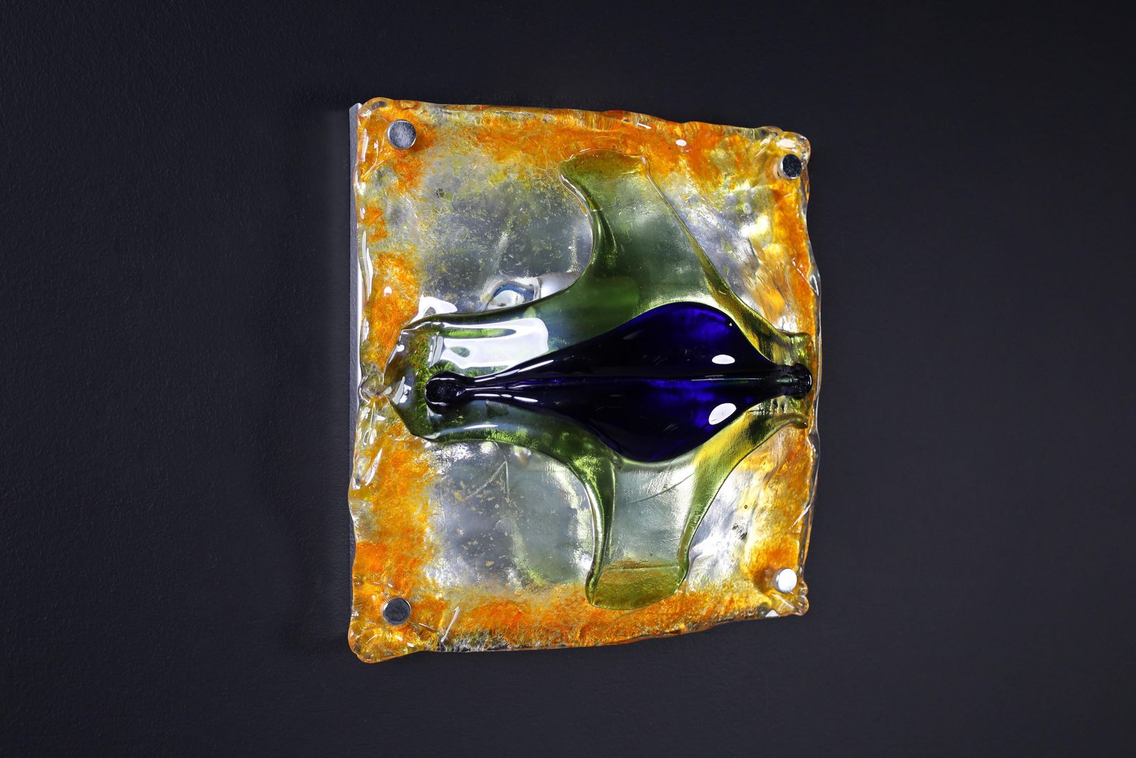 Mid Century Glass  Art Wall Lights By Tony Zuccheri For Mazzega, Italy 1960s photo furniture
