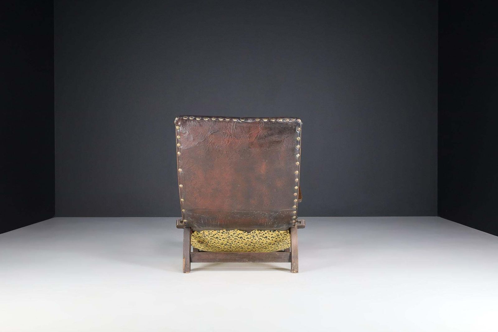 Austrian Xl Lounge Chair Dating From The 1950s With Original Patinated Leather photo 5658.0