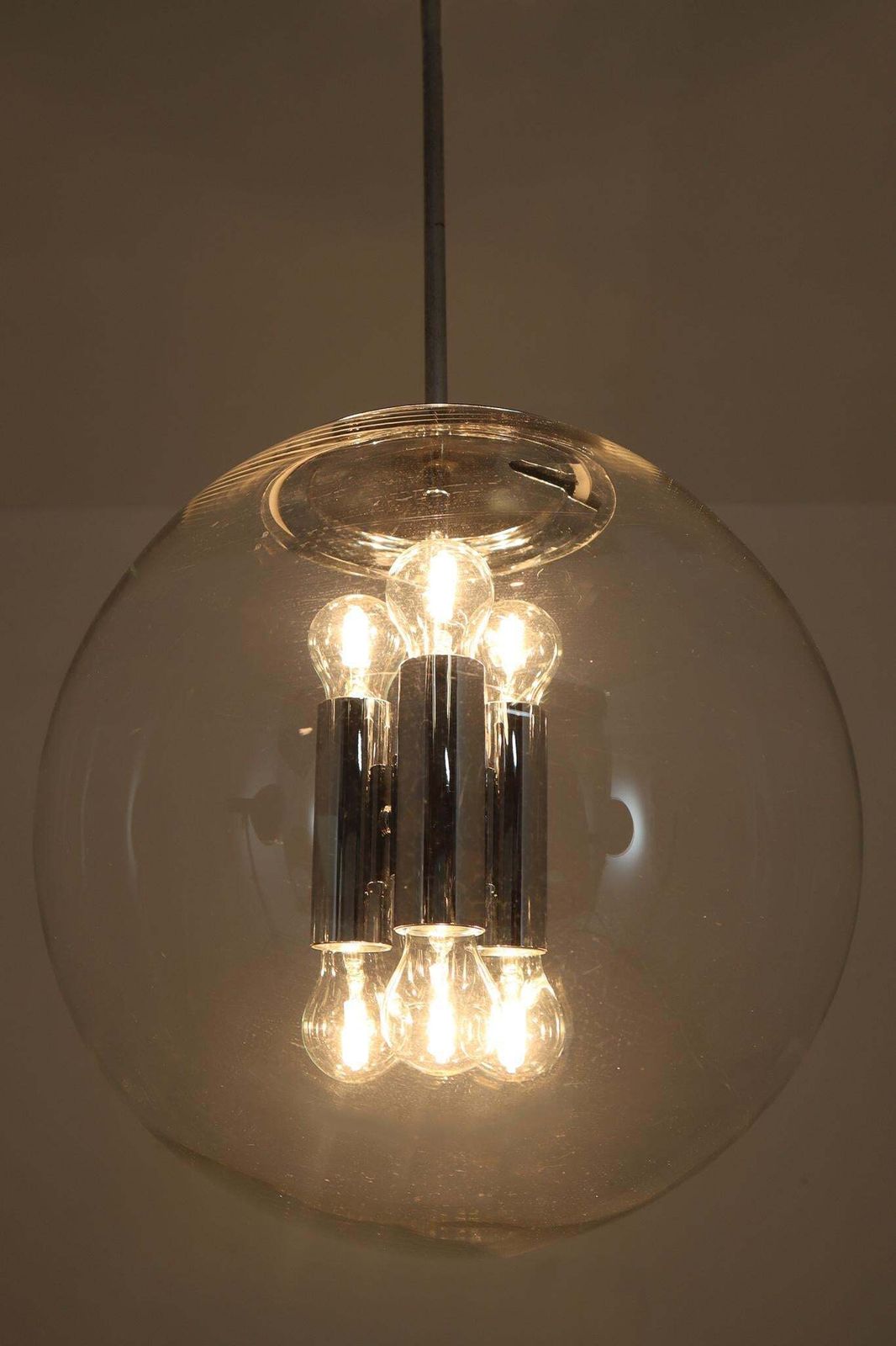 photo furniture Large Hand Blown Pendants Made, The German Manufacturer Limburg Glashütte 1970s