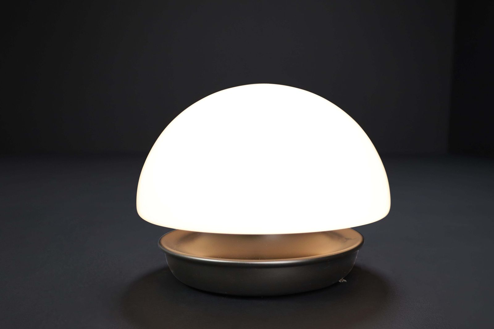 Xl Italian Mushroom Flush Mount / Sconces /Table Lamp In Opaline Glass And Metal photo buy