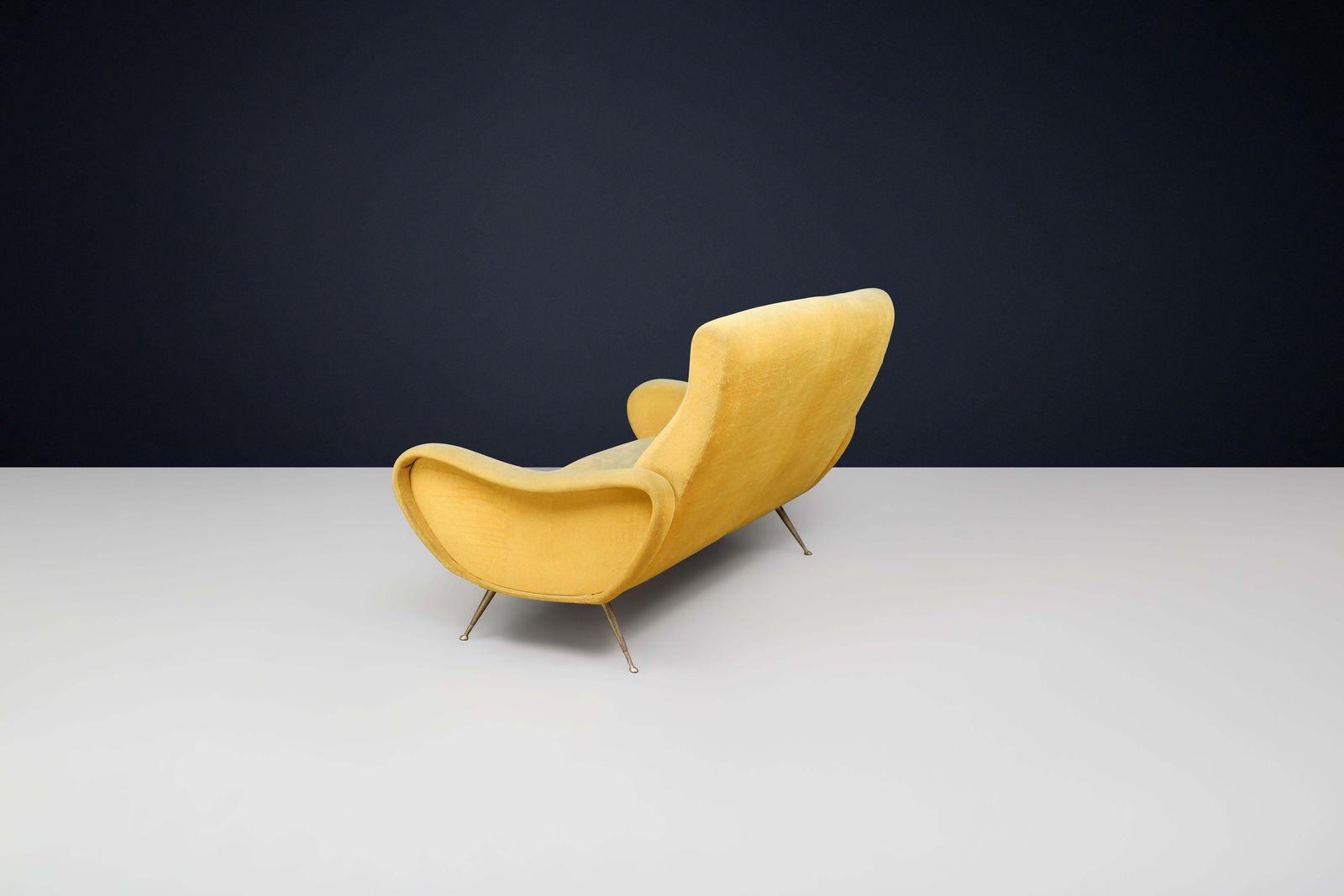 Mid Century Marco Zanuso Lady Divano Sofa With Original Ocher Yellow Upholstery photo vintage
