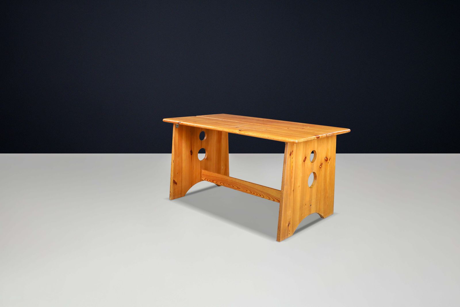 Gilbert Marklund Pine Table & Benches For Furusnickarn, Sweden, 1970s photo 2438.0