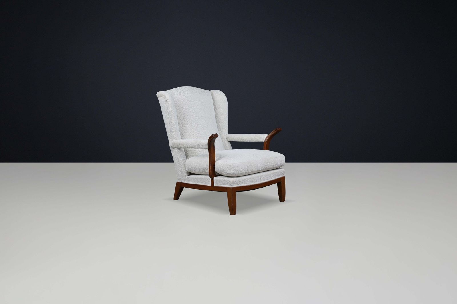 photo vinterior 1930s French Wingback Lounge Chairs In The Style Of Guillerme Et Chambron