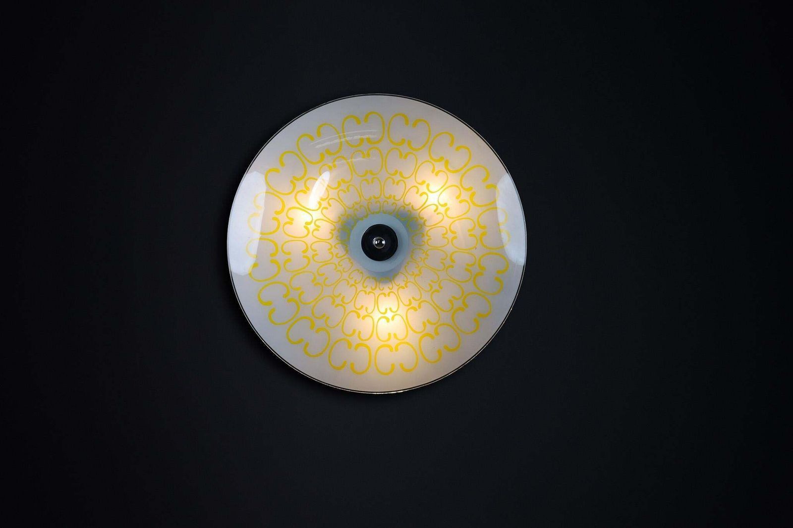 Mid Century Glass Hanging Pendant Or Wall Light Brussels World Expo 1958 (No36) photo 740.0