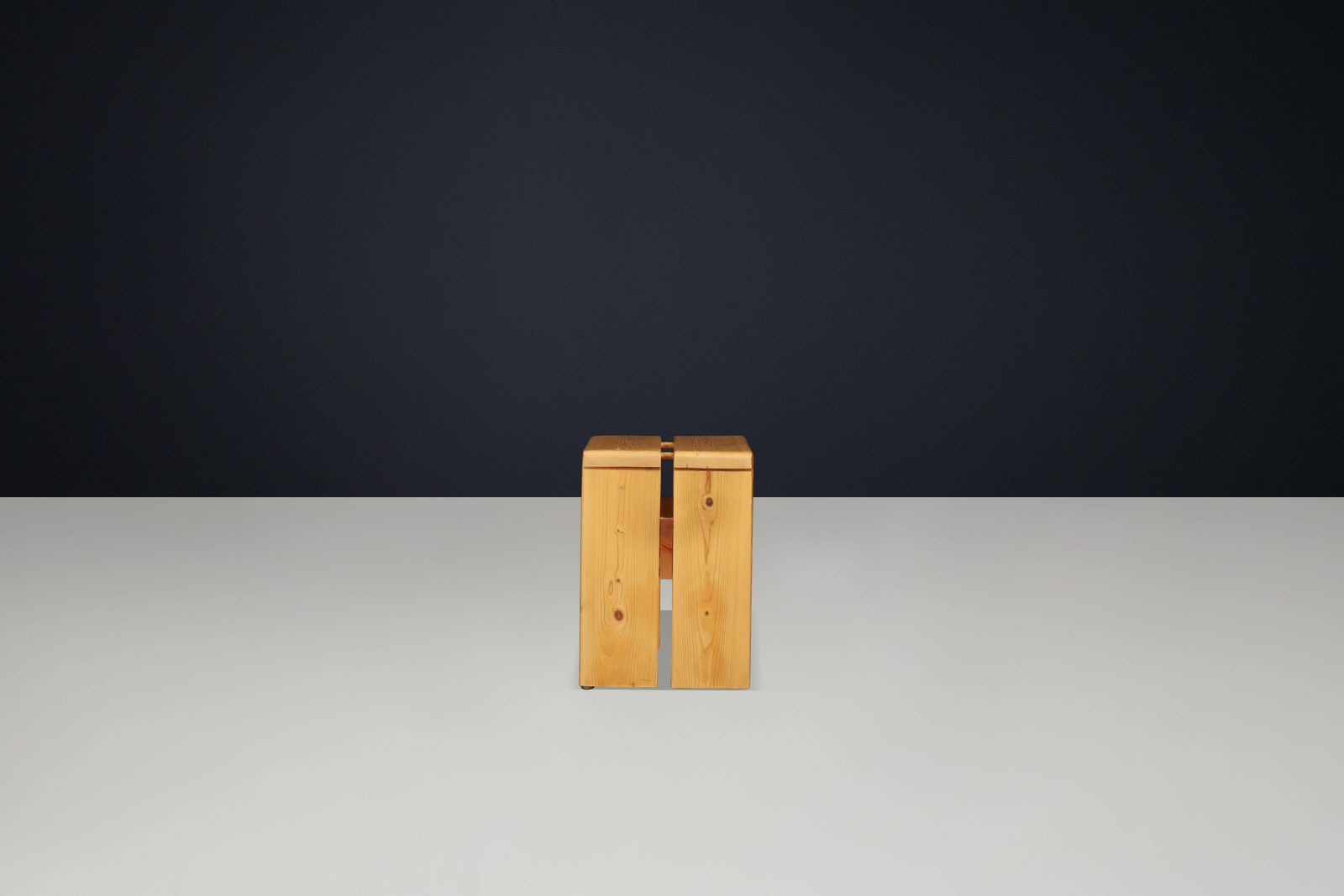 Charlotte Perriand Mid Century Pine Stool, Les Arcs Ski Resort, 1960s photo Furniture