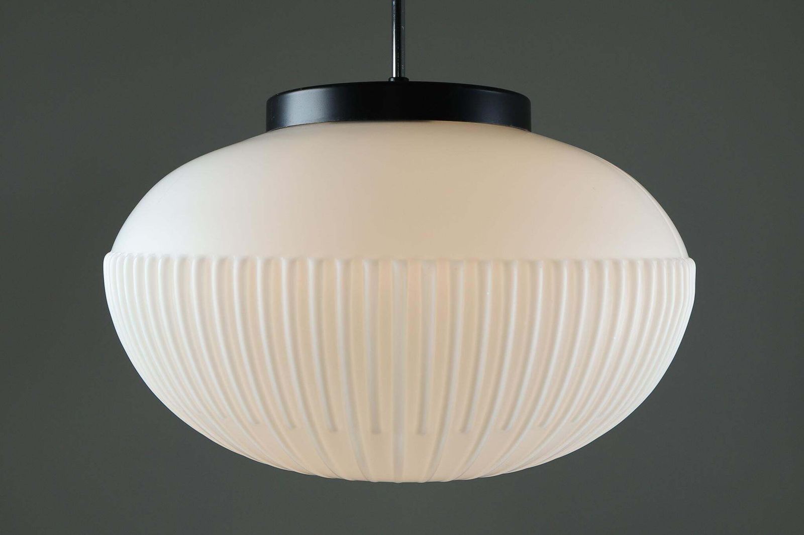Large Set Of Midcentury Opaline Glass Pendants, Europe, 1960s photo 1191.0