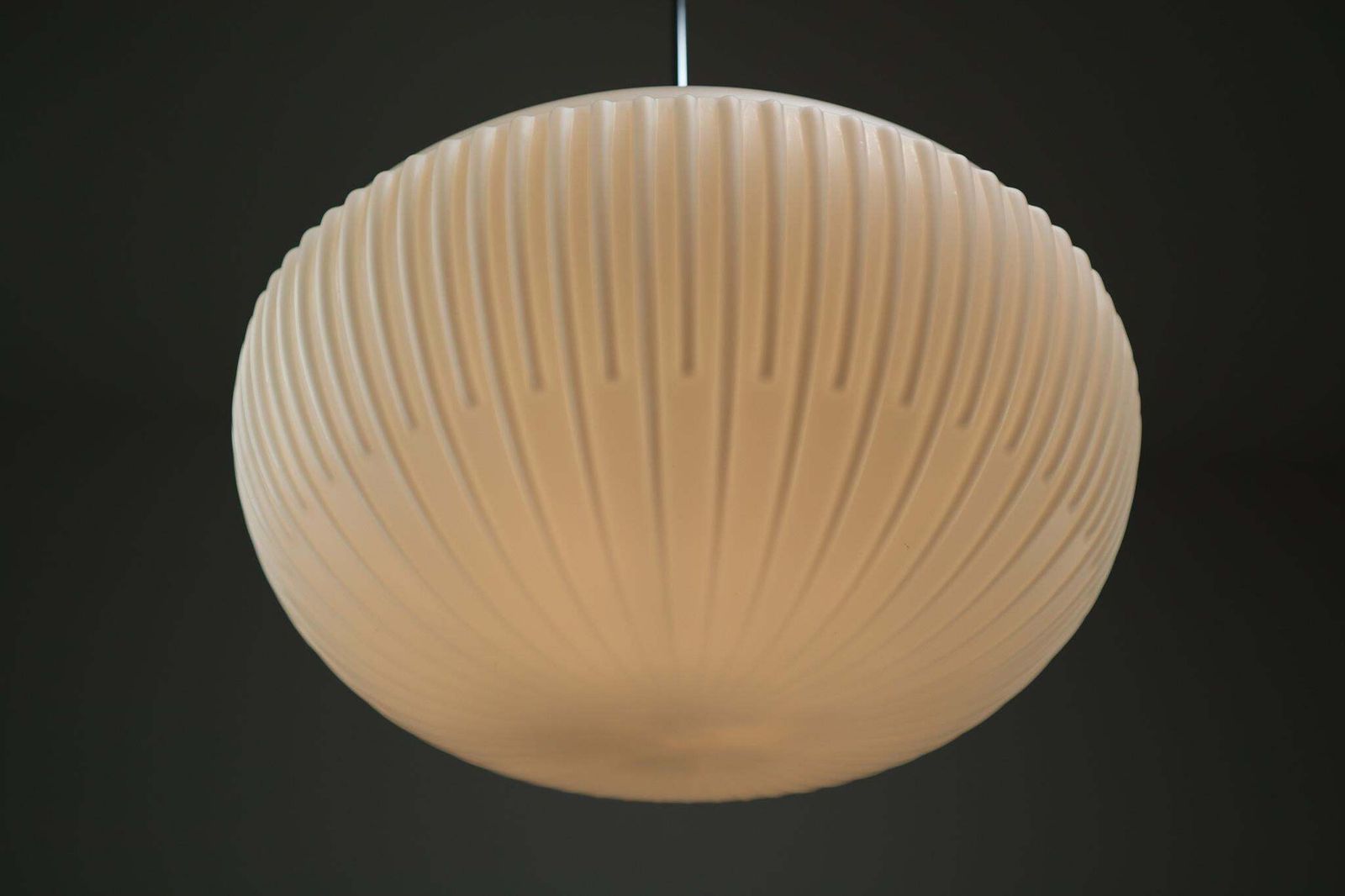 photo furniture Large Set Of Midcentury Opaline Glass Pendants, Europe, 1960s