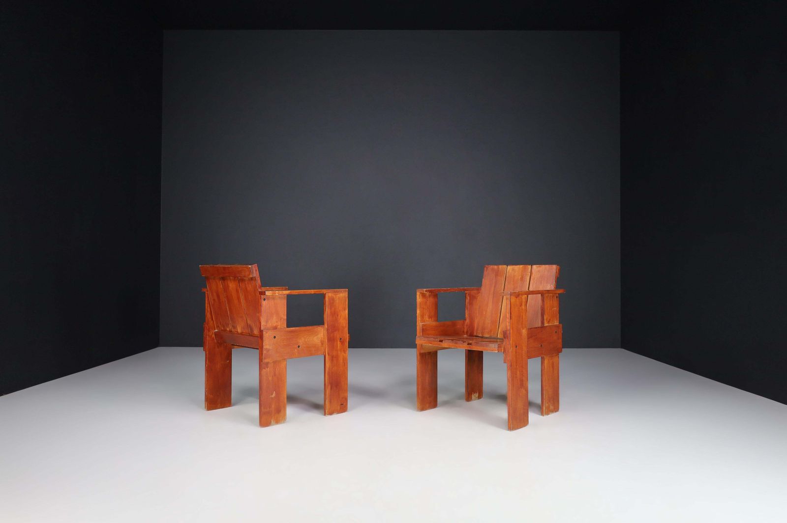 Gerrit Rietveld For Cassina Crate Chairs, Italy, 1970s photo furniture