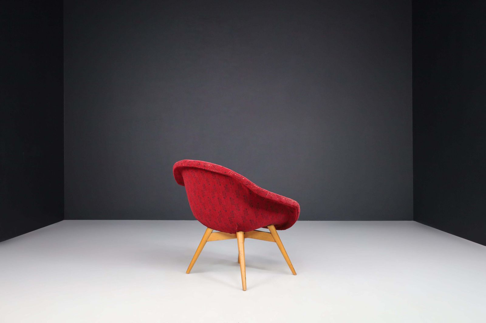 Set Of 2 Miroslav Navratil Easy Chairs In Original Fabric, Czech Republic, 1960 photo vinterior