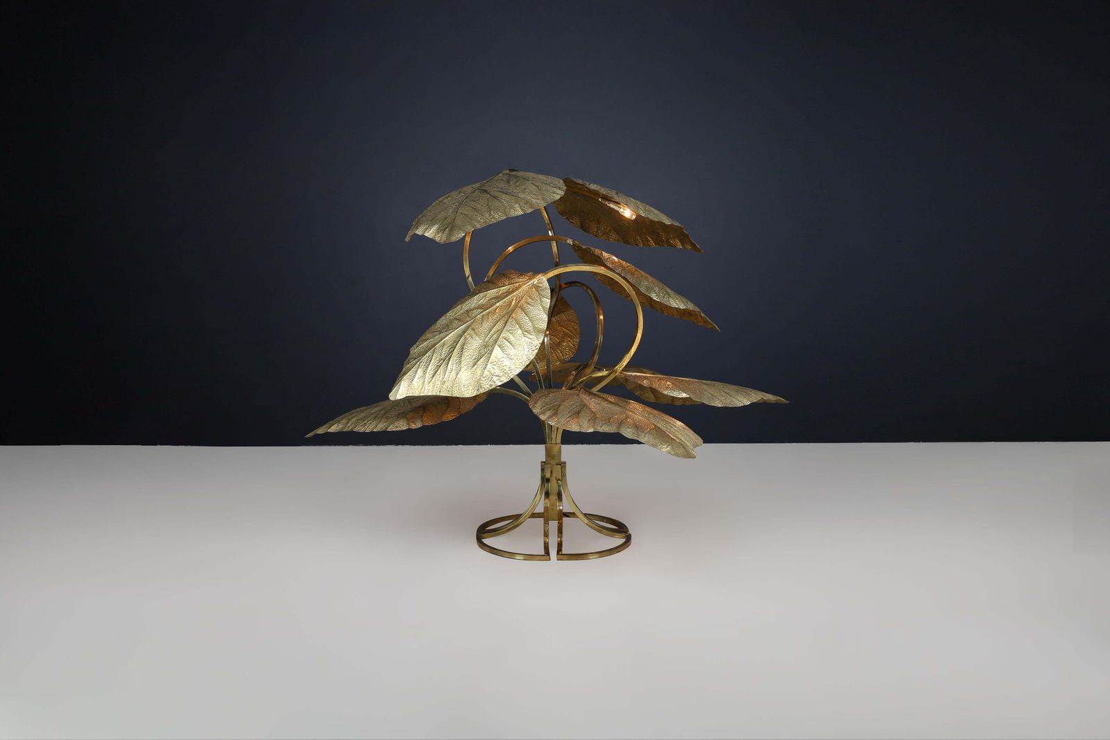 Carlo Giorgi For Bottega Gadda Gigantic Brass Floor Lamp, Italy 1970s photo for sale