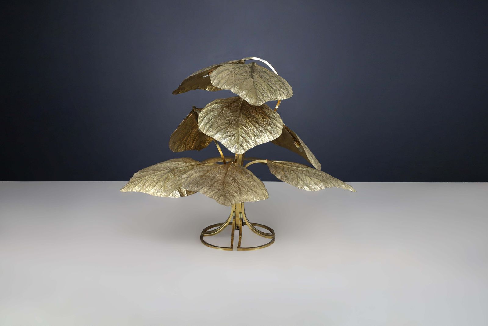 photo buy Carlo Giorgi For Bottega Gadda Gigantic Brass Floor Lamp, Italy 1970s