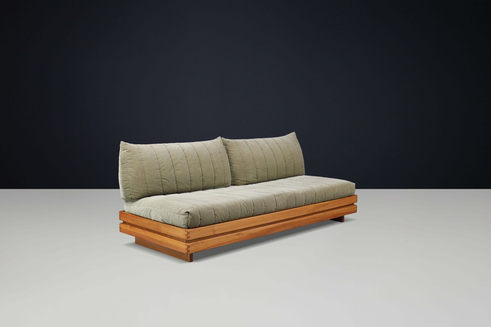 Furniture Maison Regain Elm Living Room Set Upholstered In Original Olive Green Fabric photo