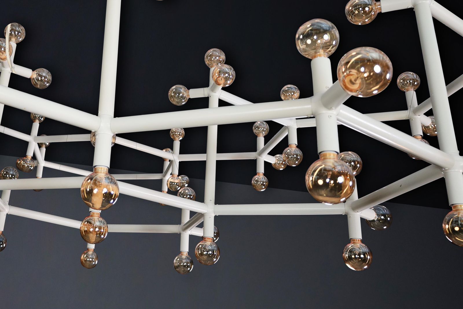 Robert Haussmann Monumental Atomic Suspension Chandelier, Switzerland, 1970s photo Lighting