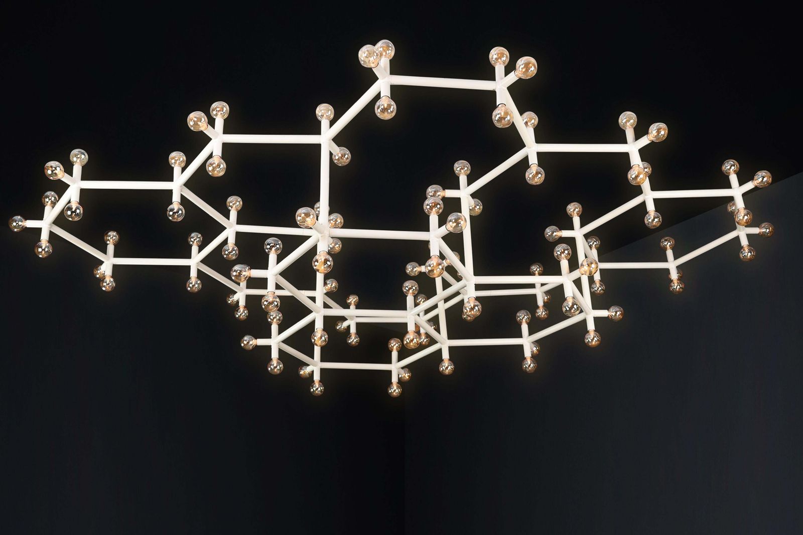 Robert Haussmann Monumental Atomic Suspension Chandelier, Switzerland, 1970s photo vinterior