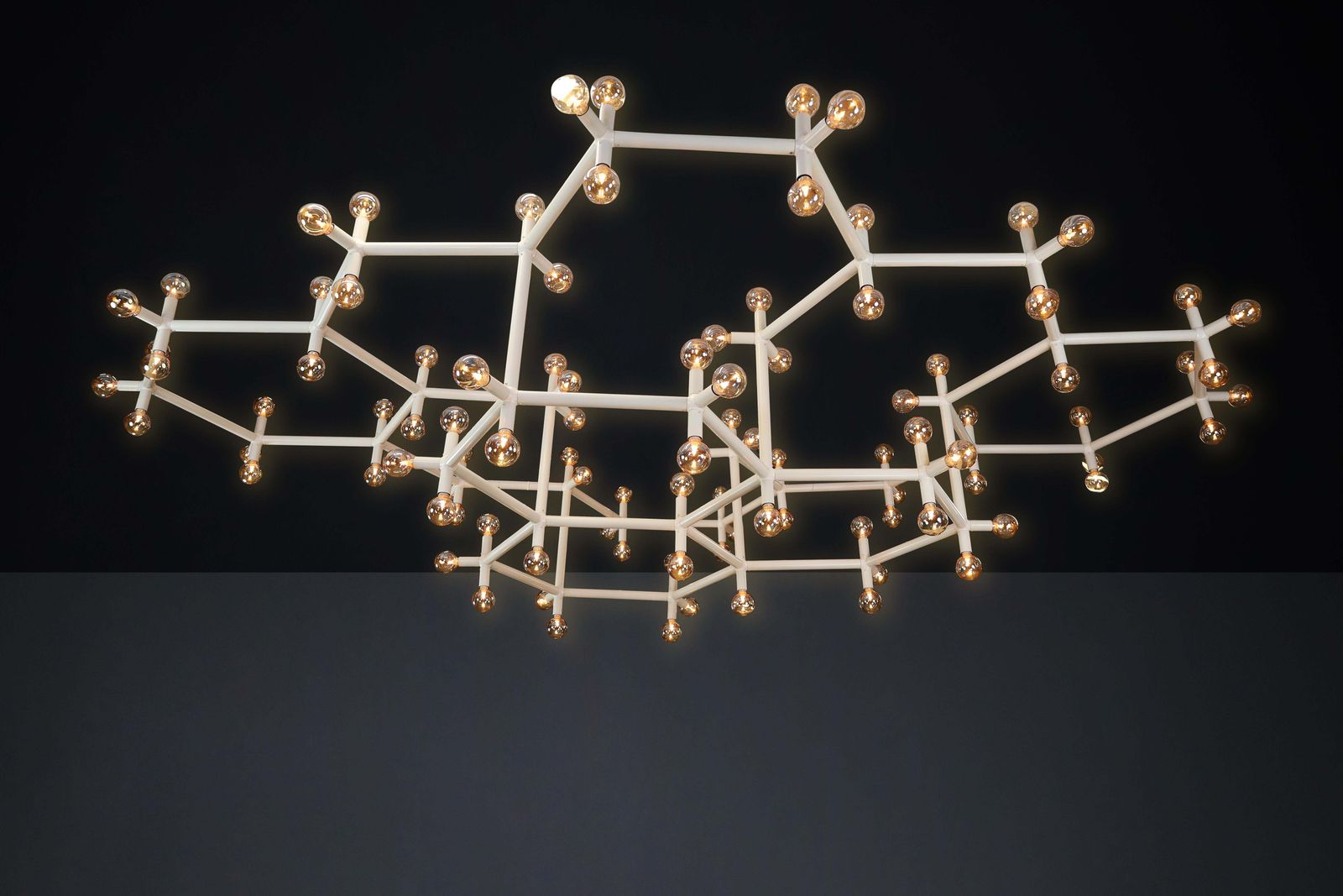 photo for sale Robert Haussmann Monumental Atomic Suspension Chandelier, Switzerland, 1970s
