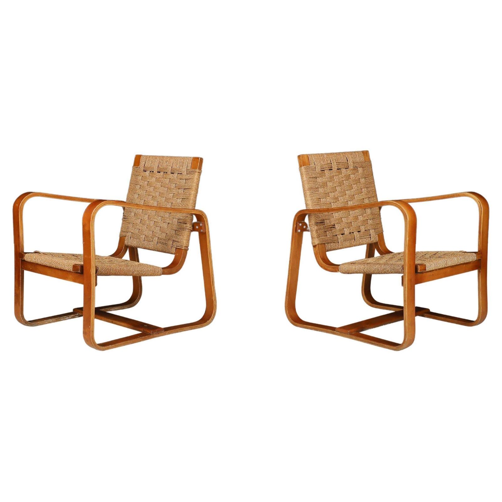 Giuseppe Pagano Pogatschnig. 'Bocconi' Armchairs, Italy, 1940s