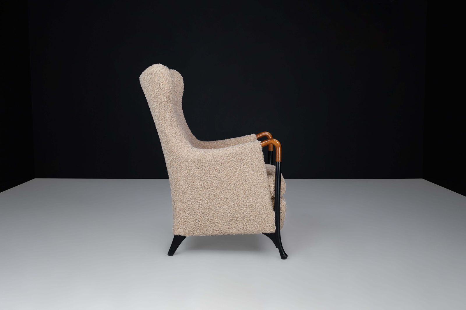 Umberto Asnago Highback Chair For Giorgetti Progetti Italy, 1980s photo 3000.0
