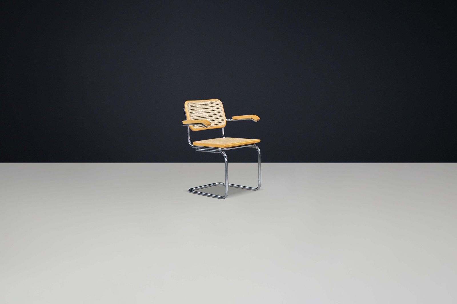 Set Of Four Marcel Breuer B32 Cesca Arm Chairs, Italy, 1970s photo vintage