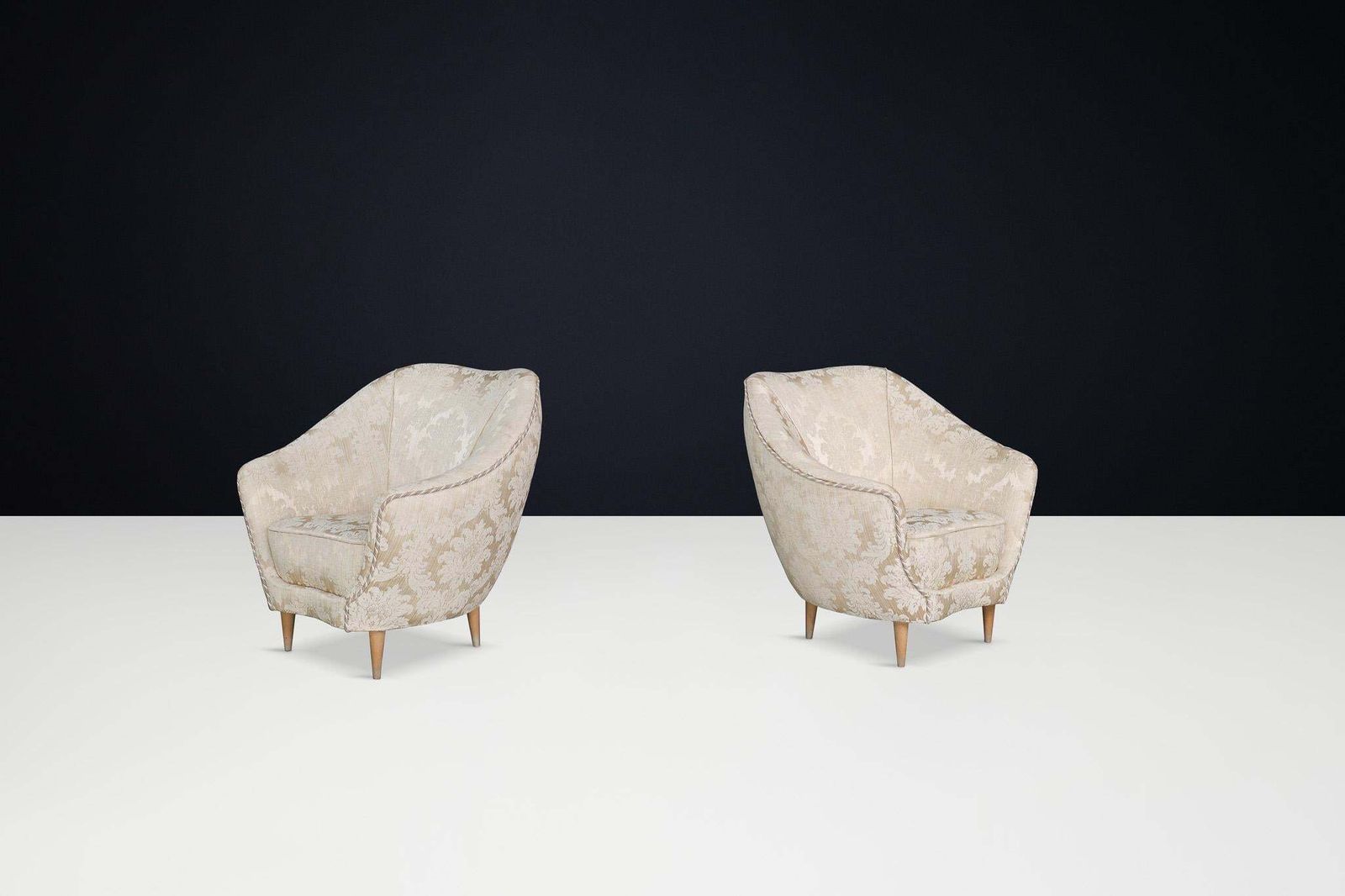 Mid Century Modern Lounge Chairs By Federico Munari In Original Upholstery photo vintage