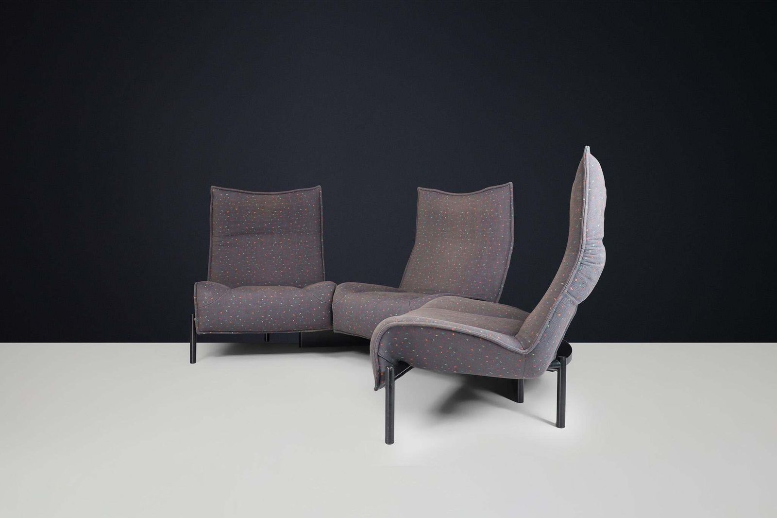 photo furniture Modern 'Veranda' Sofa By Vico Magistretti For Cassina, In Original Fabric, Italy