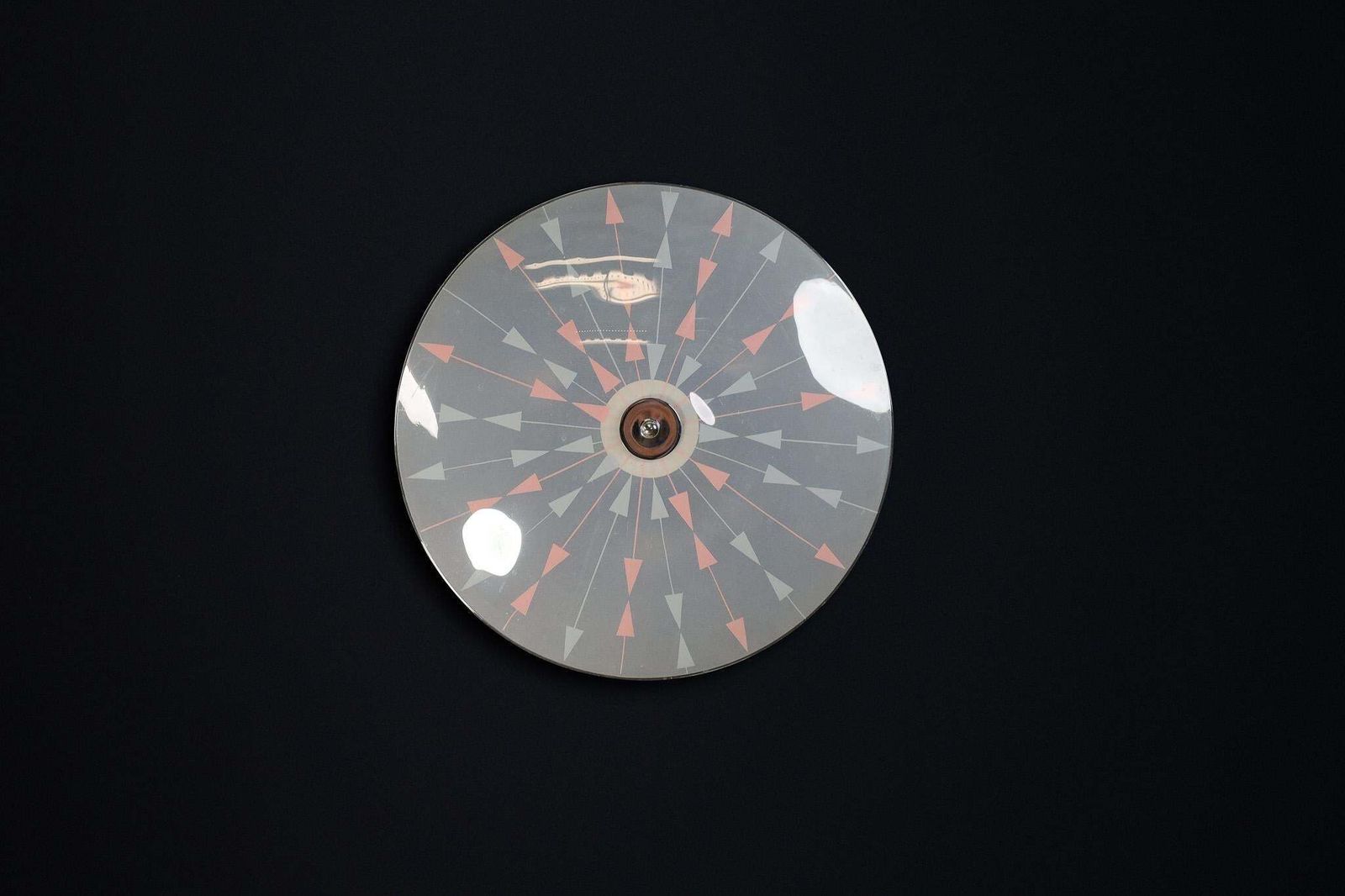 Mid Century Glass Hanging Pendant Or Wall Light Brussels World Expo 1958 (No12) photo for sale