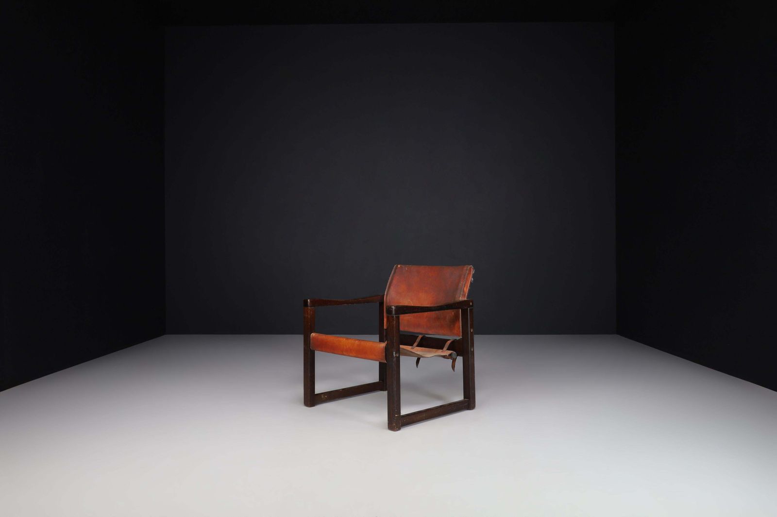 Patinated Leather Safari Lounge Chair Karin Mobring, Sweden, 1970s photo furniture