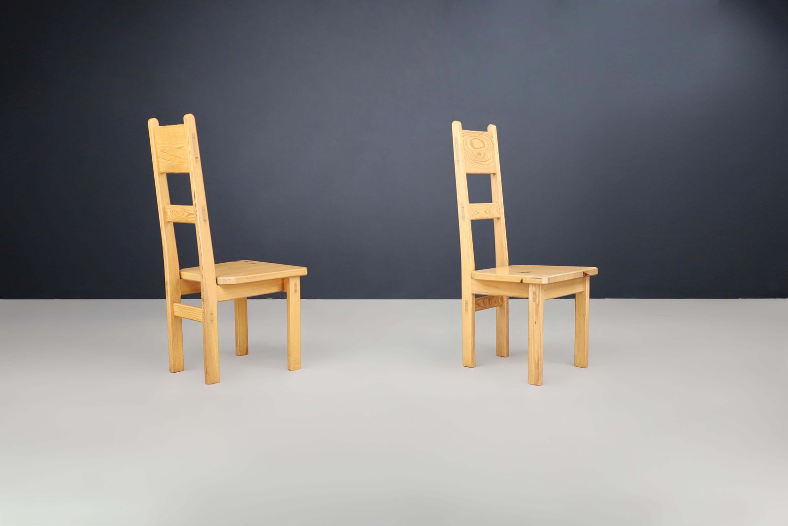 Roland Wilhelmsson For Karl Andersson & Söner Solid Pine Wood Chairs Sweden 1970 photo furniture