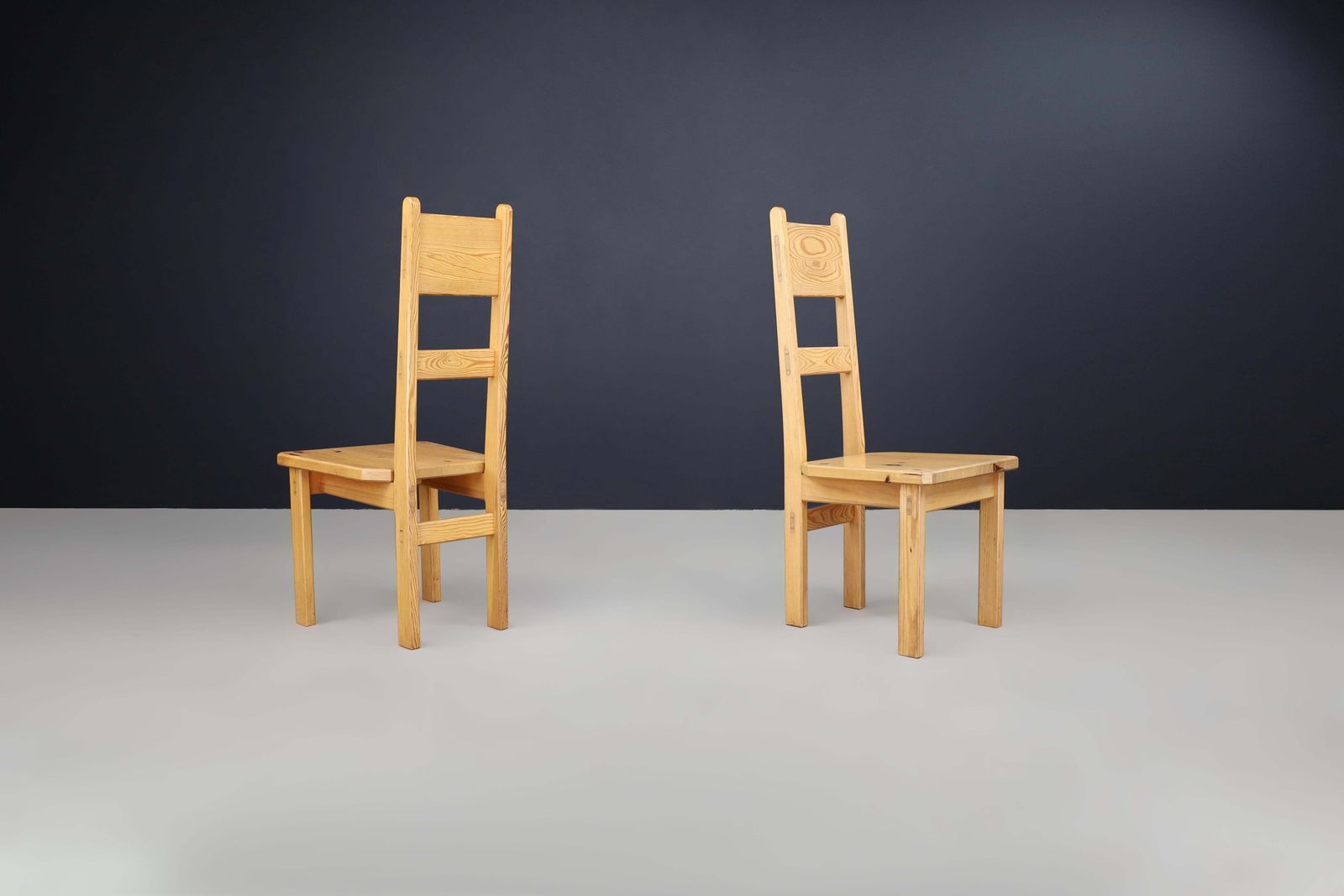 Roland Wilhelmsson For Karl Andersson & Söner Solid Pine Wood Chairs Sweden 1970 photo Furniture