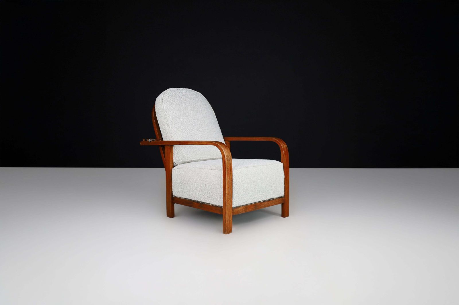 Attributed To Jan Vaněk, Adjustable Bentwood Lounge Chair, Czechia, 1930s photo for sale