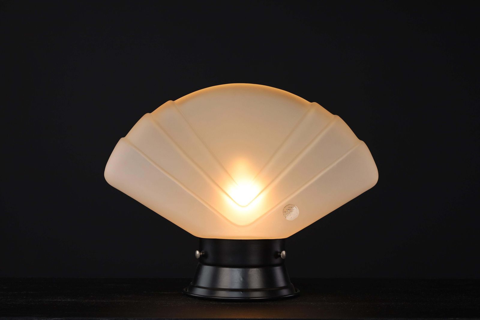 Mid 20th Century Murano Glass Fan Table Lamp, Italy, 1960s photo for sale