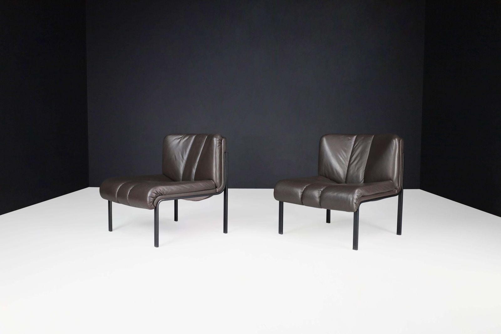 Hans Eichenberger For Girsberger ‘Eurochairs’ In Leather, Switserland, 1970s photo for sale