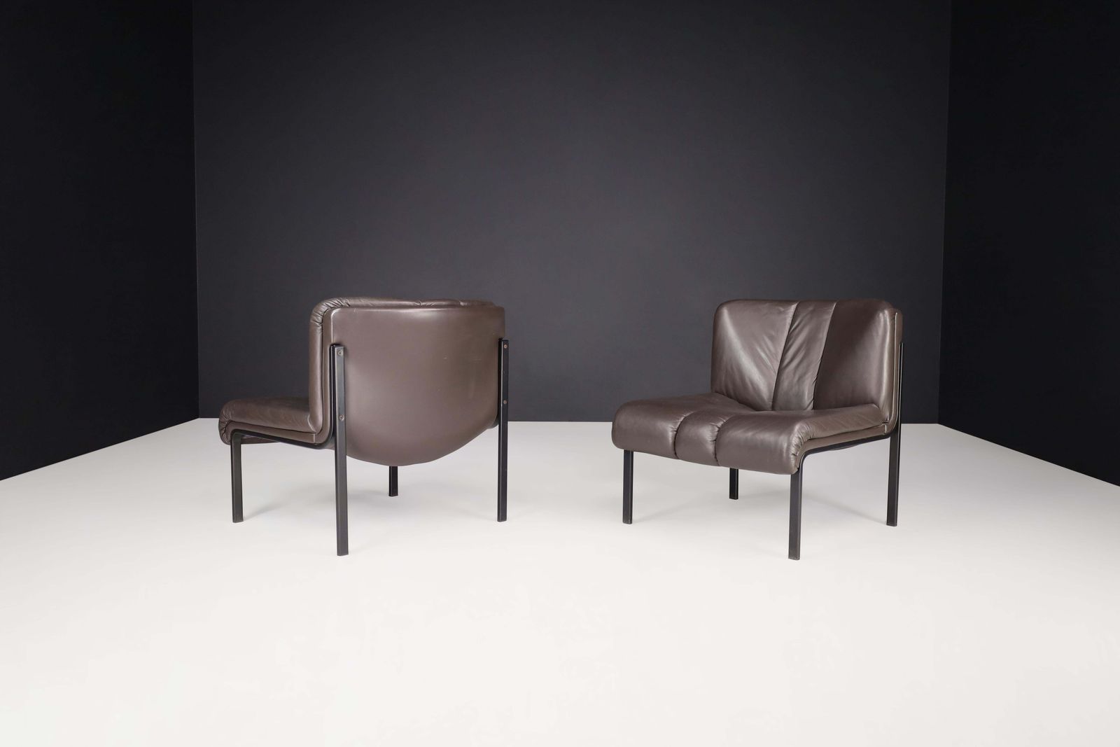 Hans Eichenberger For Girsberger ‘Eurochairs’ In Leather, Switserland, 1970s photo buy