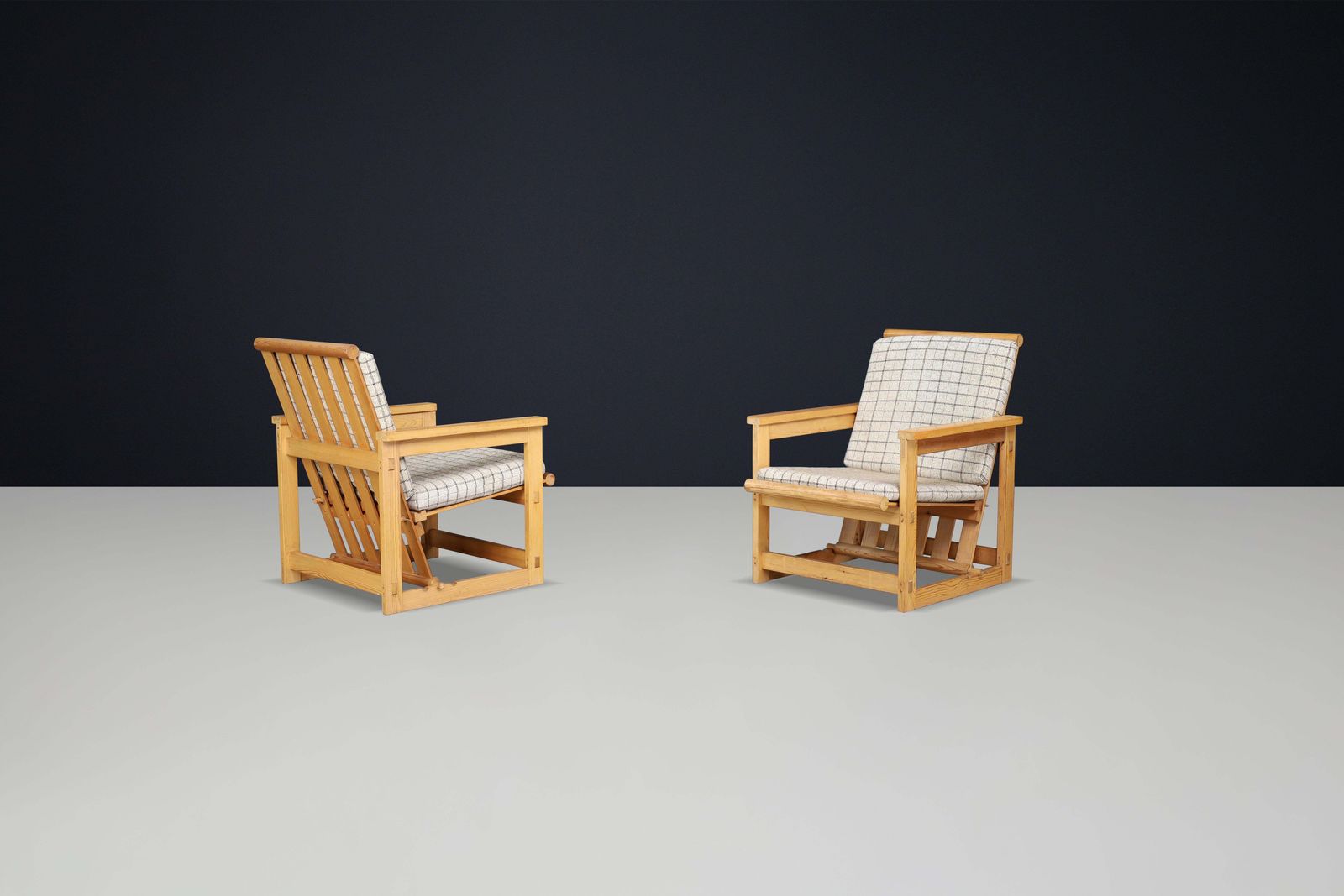 Scandinavian Edvin Helseth Lounge Chair In Pine Model "Trybo" Norway 1960s photo vintage