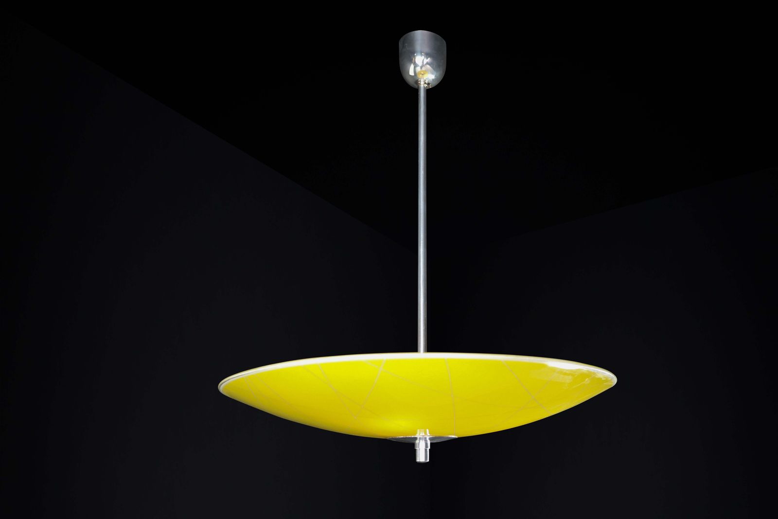 Mid Century Glass Hanging Pendant Lamp Brussels World Expo 1958 (5100) photo for sale