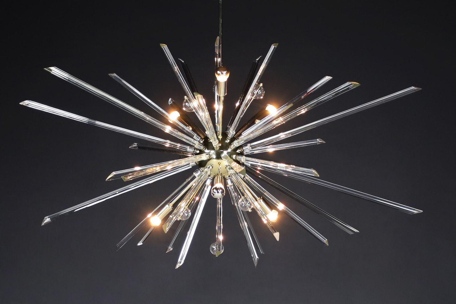 Extremely Large Brass Sputnik Chandelier Designed In The Czech Republic 1960s photo buy