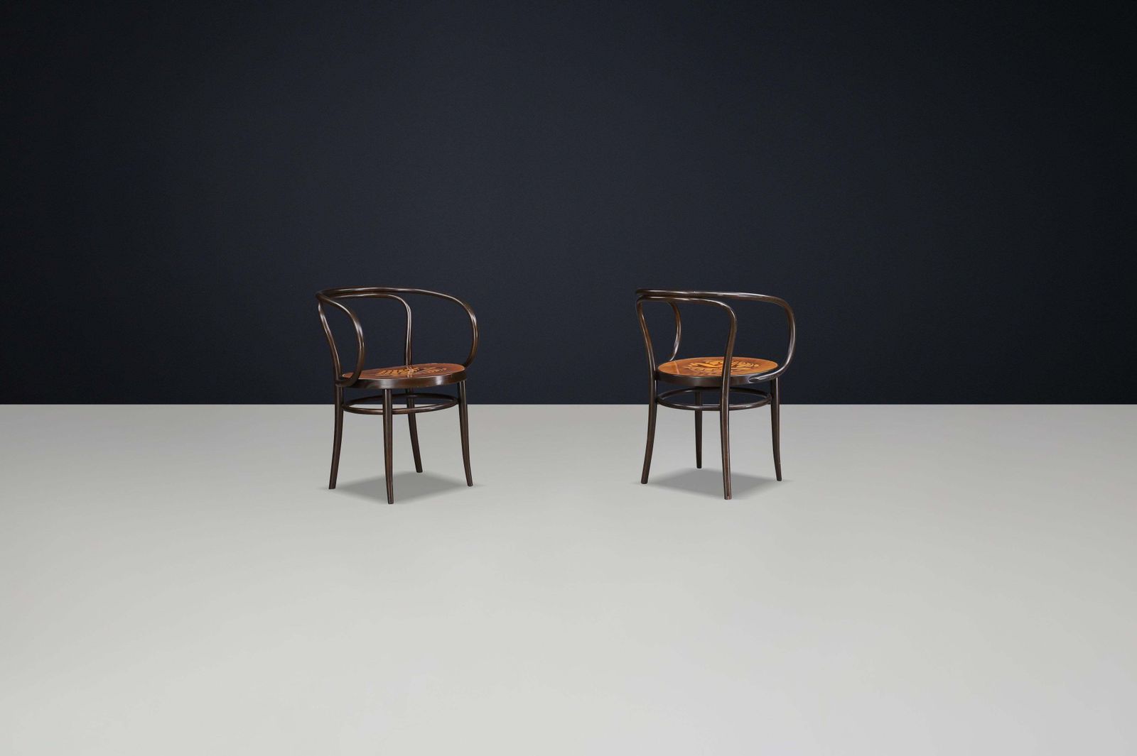Set Of Two Authentic Thonet Bentwood Armchairs, Austria – Late 20th Century photo buy