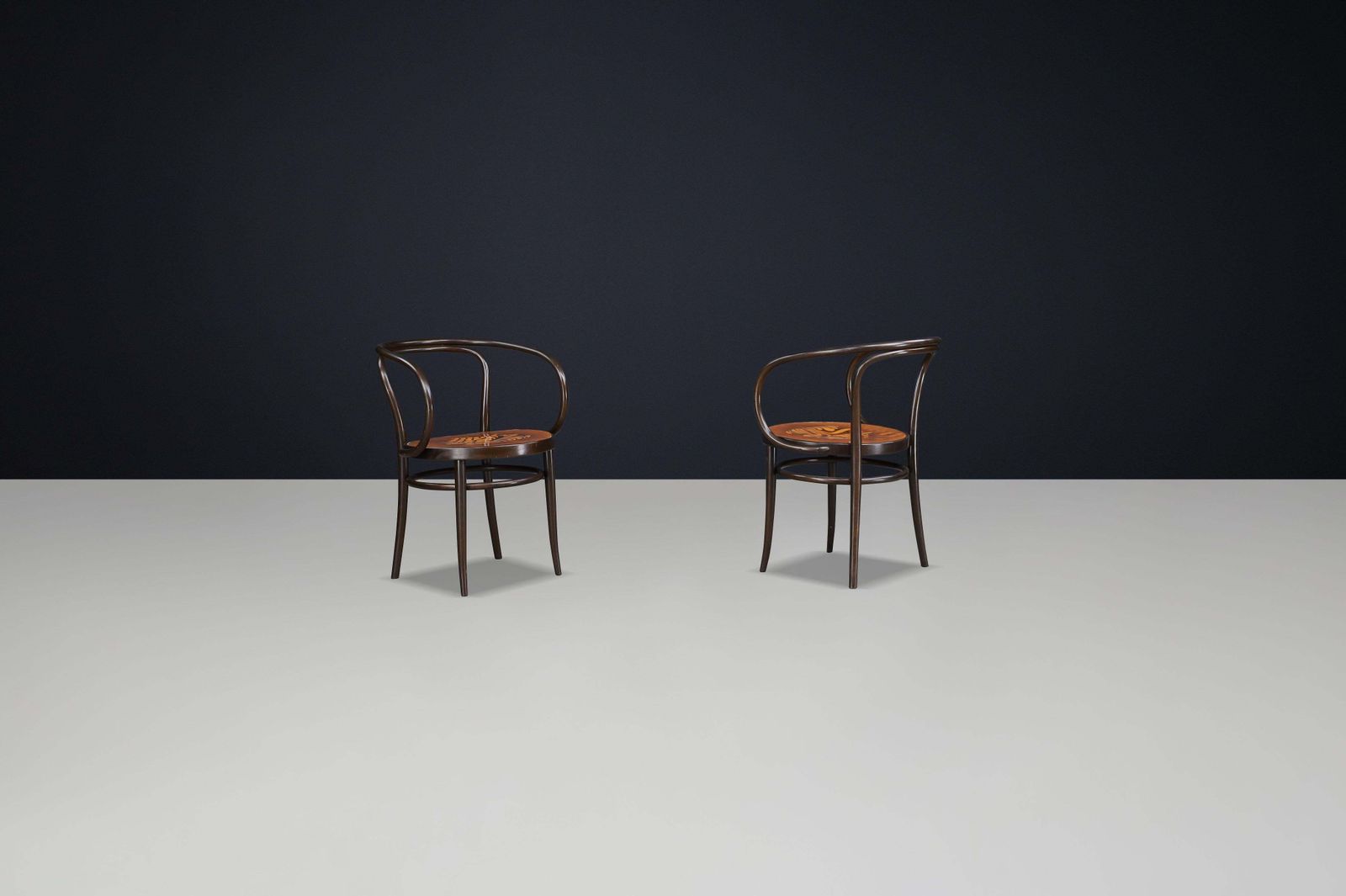 photo furniture Set Of Two Authentic Thonet Bentwood Armchairs, Austria – Late 20th Century