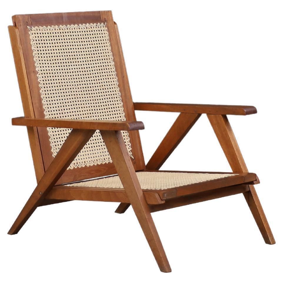 1950s French Teak And Cane Armchairs – Mid Century Modern Icons